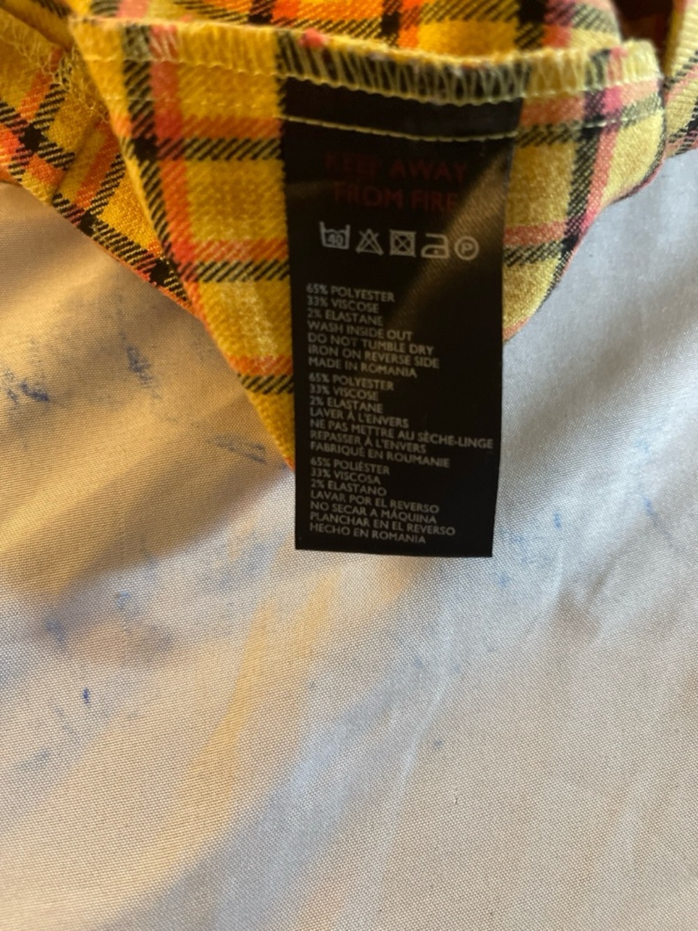 Urban Outfitters Yellow Plaid Mini Skirt Women’s A-Line Y2K Preppy Size M - Picture 12 of 12